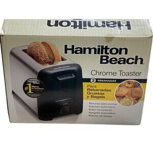Hamilton Beach Chrome Toaster 2 Slice 22614R